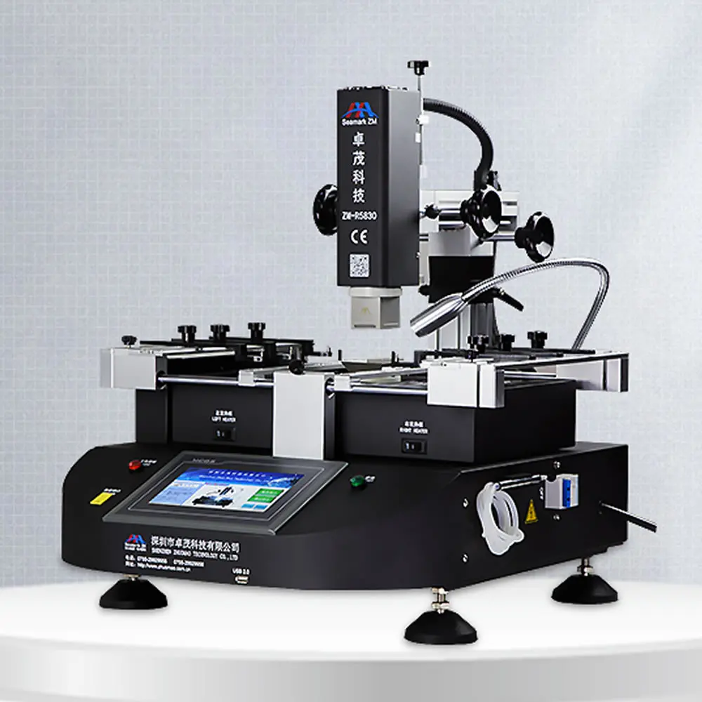 Stazione di rilavorazione originale ZM-R5830 BGA aria calda 3 zone di riscaldamento scheda PCB chip sistema di riparazione saldatura Reballing