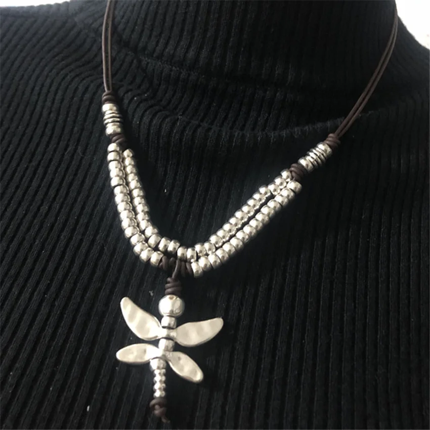 Anslow Fashion Jewelry New Handmade Dragonfly Short Collar Neckalce For Elegant Women Female Birthdy Gift Creative Design