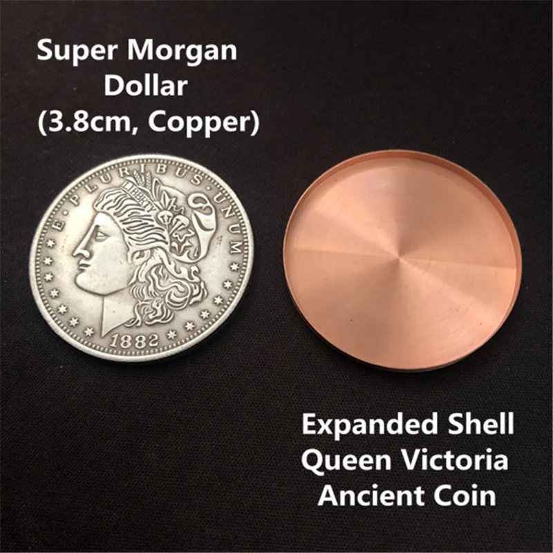 1PC Expanded Shell Queen Victoria Ancient Coin (Tail, Copper) Magic Tricks Close Up Appear Vanish Magia Illusions Gimmick Props