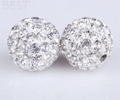 

r43ty 12mm White Micro Pave CZ Disco Ball Beads Wholesale hotsale Bracelet DIY spacer crystal crystal