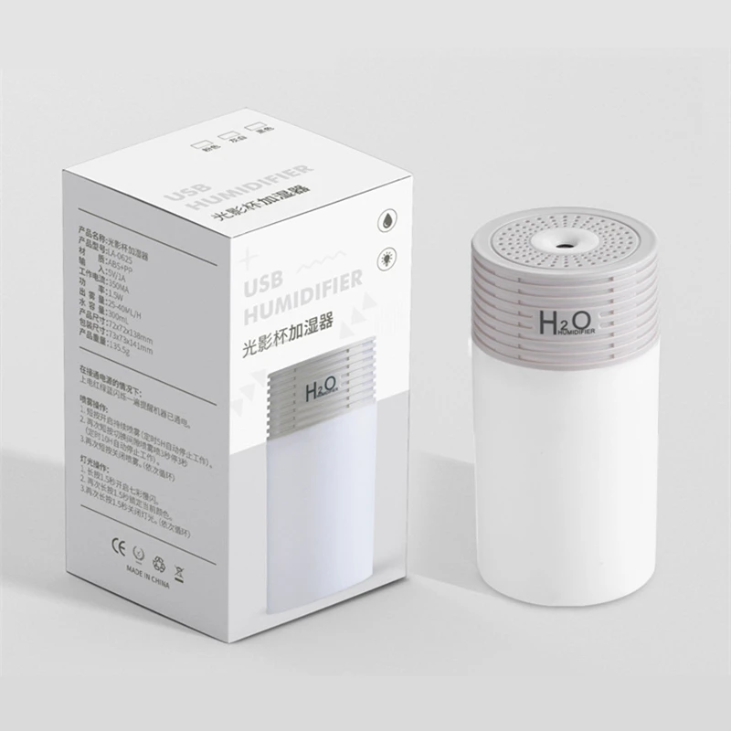 300ml usb umidificador de ar mini ultra-sônico fabricante de névoa fria com colorido led night light para casa carro aroma humidificador difusor