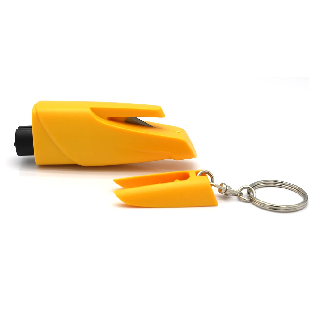 Auto Safety Hammer Car Emergency Rescue Knife Life Saving Seat Belt Cutter with Key Chain Window Breaker Glass Emergency Hammer