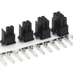 10set Micro-Fit 3.0 3.0mm Pitch Connector Double row Male Housing+Female Terminal 2P 4P 6P 8P - 24Pin Mini 5557/43025 Male Shell