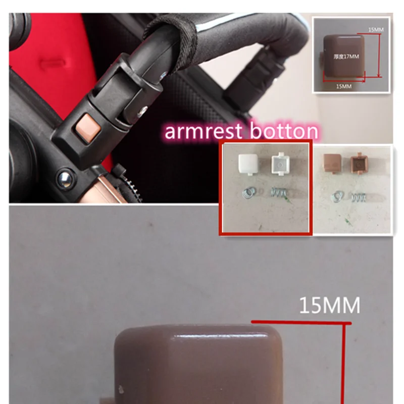 Beleco Tianrui Wisesonle High Landscape Baby Stroller Replace Part Armrest Seat Lock Adjust Button