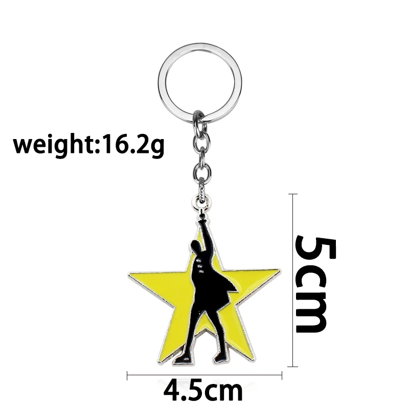 Broadway Musical Hamilton Key Holder Bag Student Women Travel Card Cover Badge Car Keychain Decorations Gifts