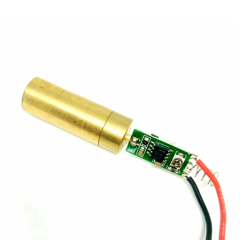 

Industrial/Lab Brass 532nm 50mW Green Laser Diode Module Green Dot/Line Beam 3.0-4.2V with Driver