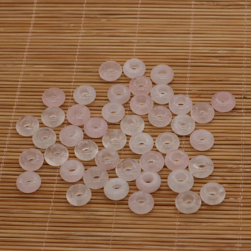 Großhandel 100 Stück Natursteinperlen, großes Loch, Abacus-Form, Agts-Steinperlen für die Herstellung von Schmuck, Halsketten, Loch 4 mm, Größe 5 x 10 mm – Detail 32