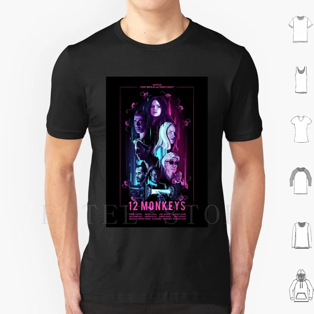 12 Monkeys T Shirt Print Cotton 12 Monkeys James Cole Railly Jose Ramse Jennifer Goines Theodore Deacon Marcus Whitley Jones