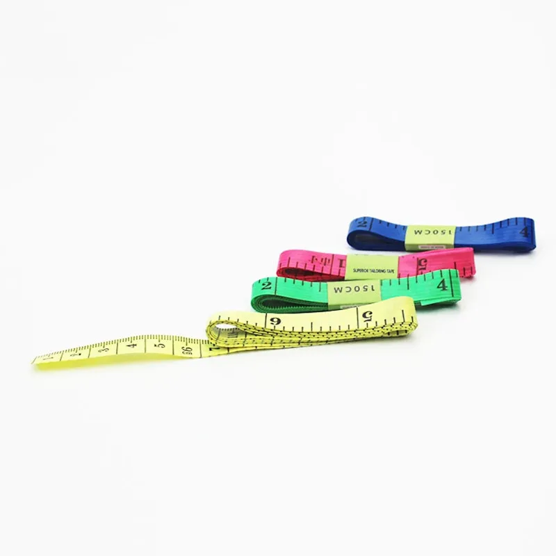 1pc abbigliamento misura righello misura di nastro Mini righello per petto/vita 1.5M lunghezza 1.3CM larghezza materiale PP (colore casuale)