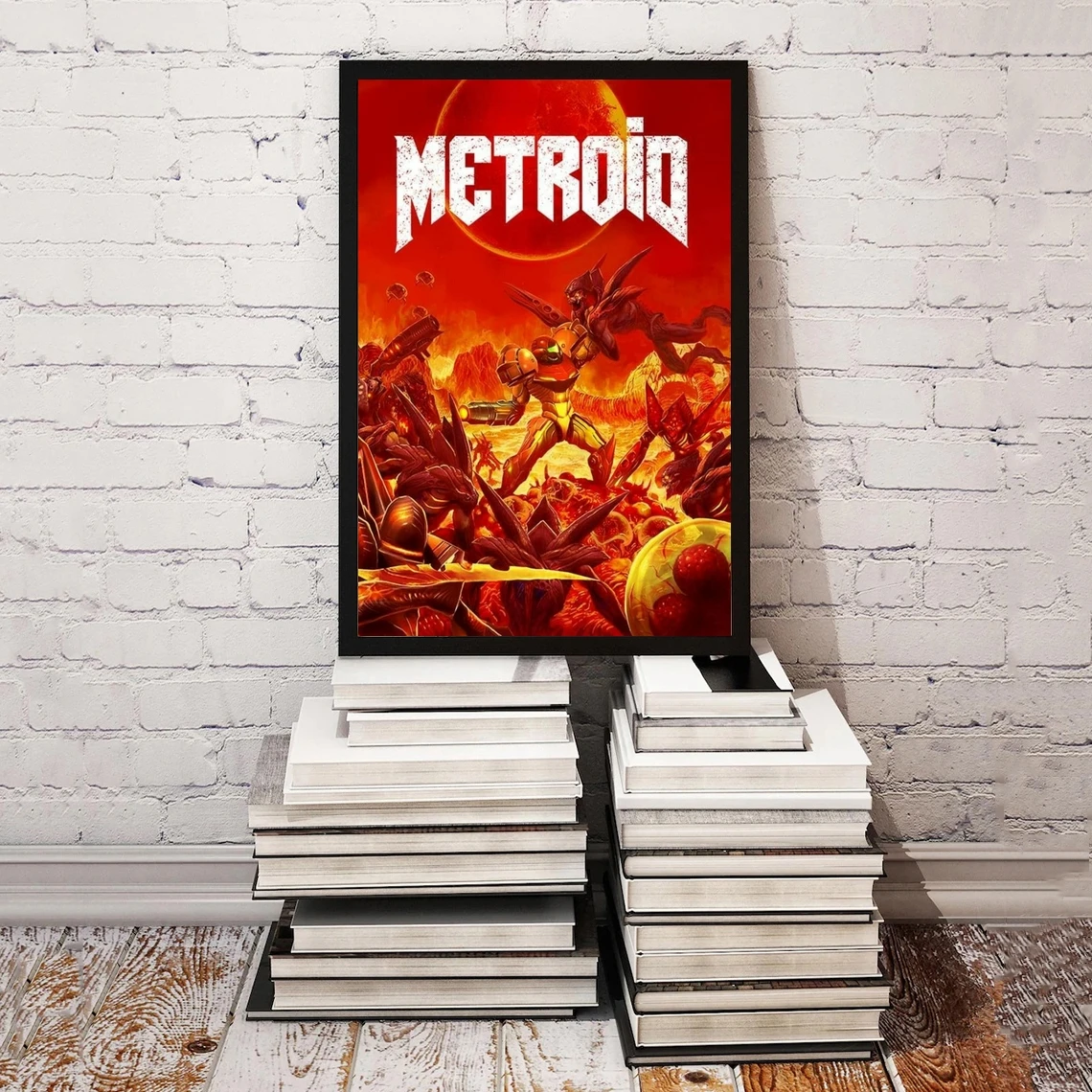 Super Metroid Game Poster PC,PS4,Exclusive Role-playing RPG Game Canvas Custom Poster Alternative Artwork Gift