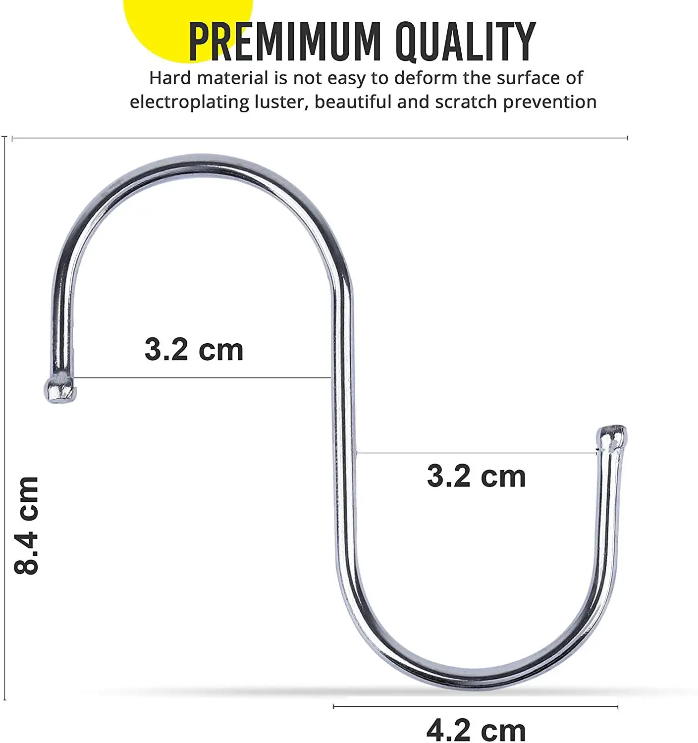 100/5Pcs Stainless Steel Multipurpose S Hooks for Hanging Clothes Durable Utility Heavy Duty Swing Flower Pots Planters Tools