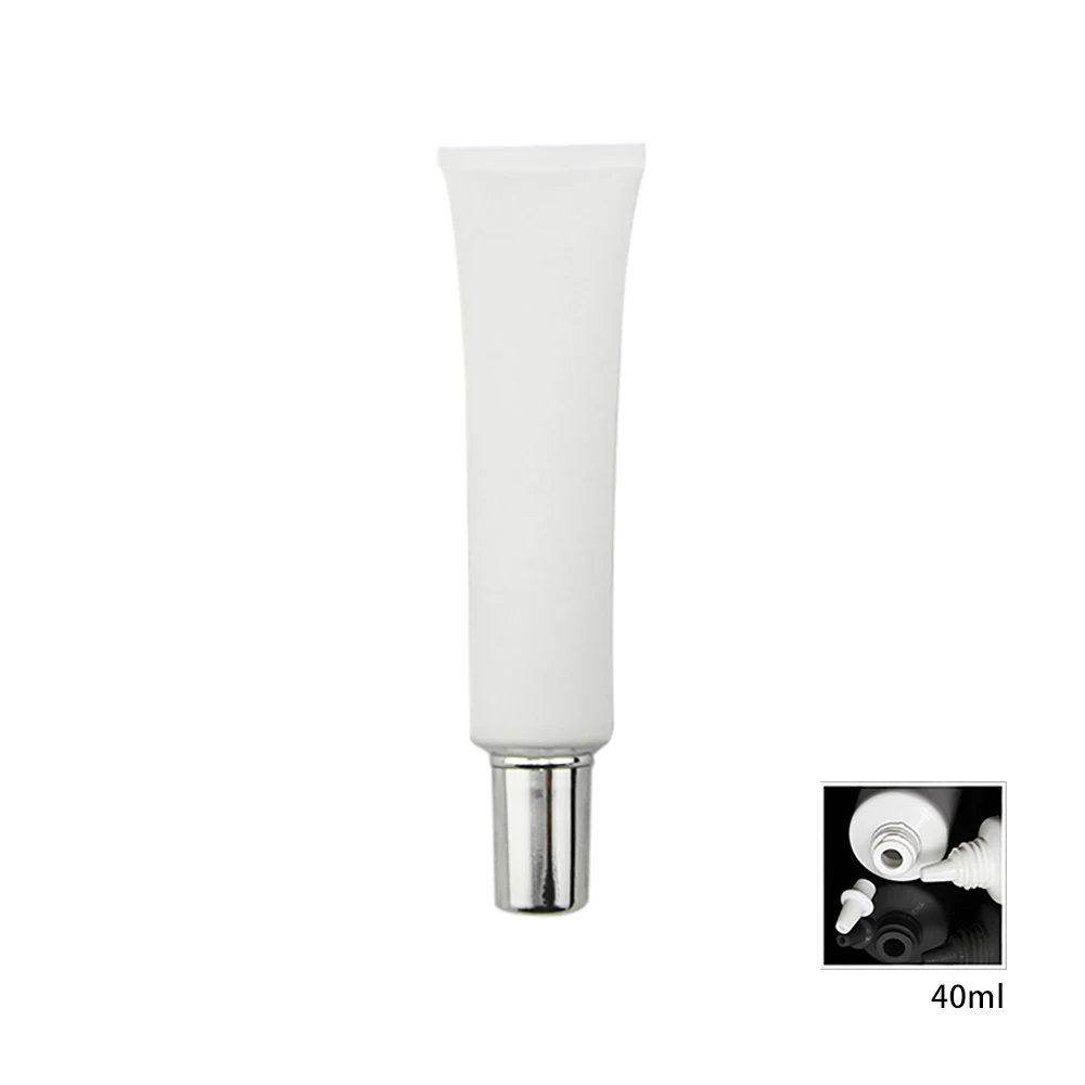 Face Cream 50pcs 40ml White Soft Tube Eye Cream with Cylinder Cap