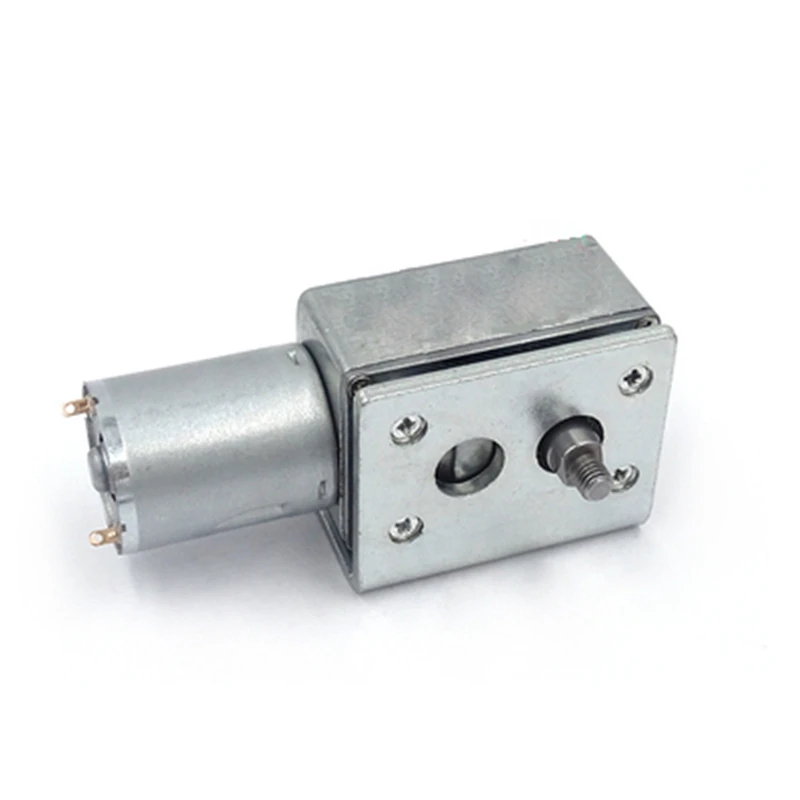 Caja de cambios de gusano de Metal, Motor de CC, eje M5, 6V, 12V, 24V, reductor de velocidad de alto par, 6RPM a 210RPM, Motor eléctrico Reversible JGY370