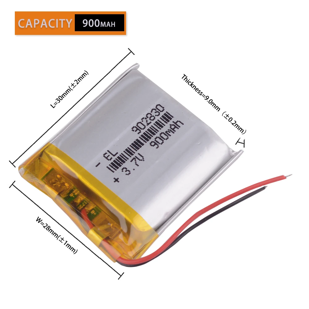 3,7 V 900mAh 902830 полимерный литий-ионный аккумулятор для игрушечного аккумулятора GPS Mp3 Mp4
