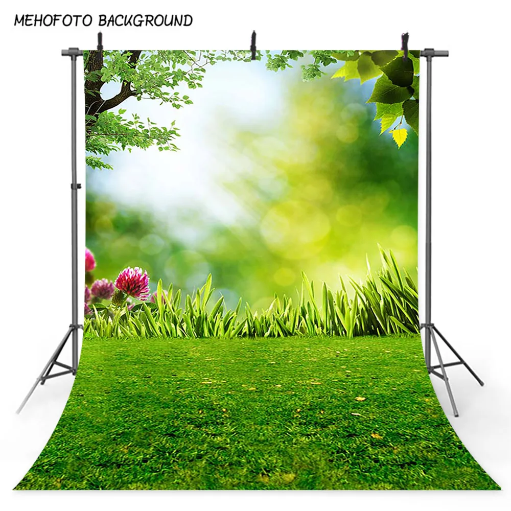 

MOCSIKA Green Grass Bokeh Photo Background Studio Spring Scenery Photographic Backdrop Newborn Baby Portrait Backdrops 382