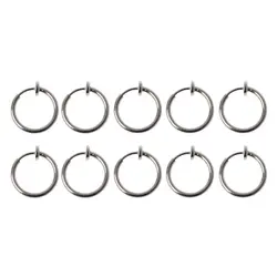10Pcs sliver colour color No Ear-hole DIY Clip On Circle Hoop Earrings For Jewelry Making