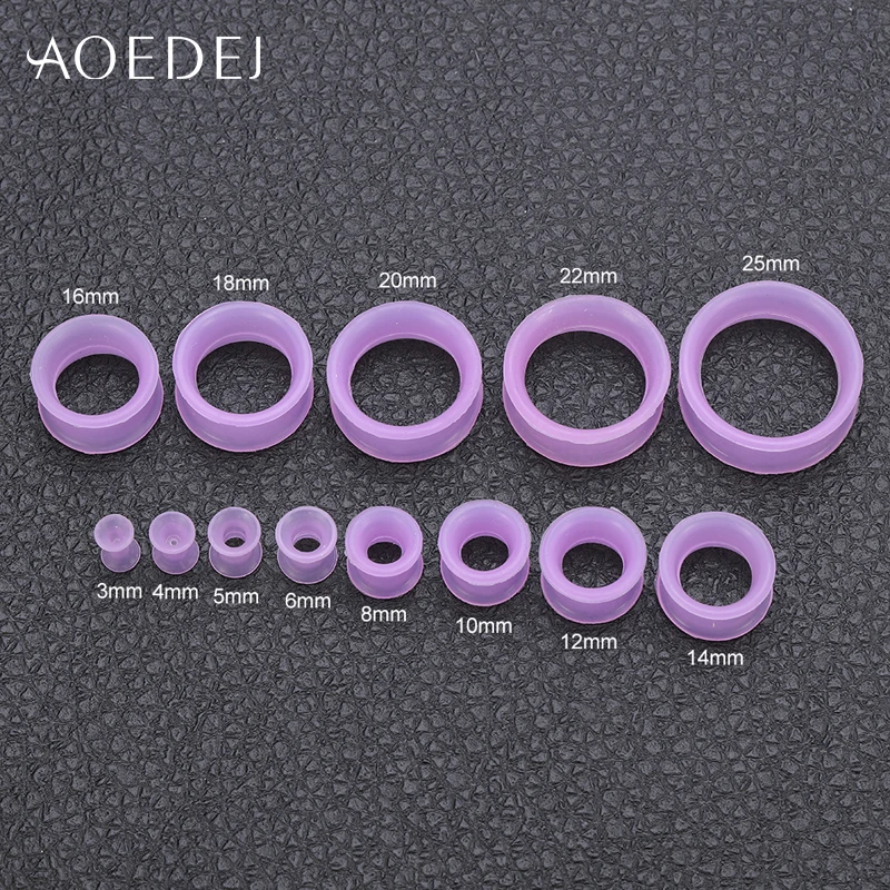 AOEDEJ 3-25mm Silicone Ear Plugs And Tunnels Piercing Expander Piercing Tunnel Ear Tunnels Stretchers Plug oreille Ear Gauges