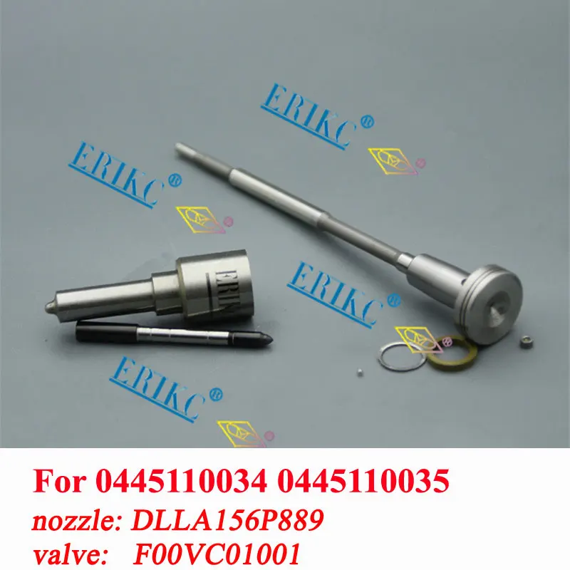 0445110034 0445110035 Diesel Injector Repair Kits Nozzle DLLA156P889 Valve Set F00VC01001 for For Bosch MB 6130700187 Sprayer