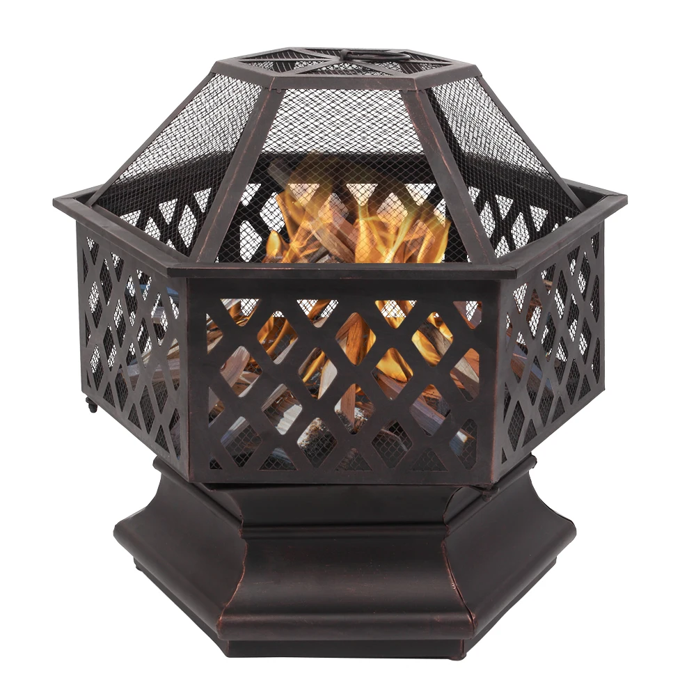 Portable Courtyard Metal Fire Pit 22