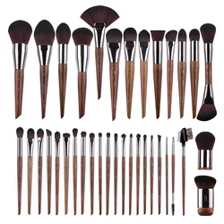 MUF Series-Pinceaux de maquillage en bois, 1 pièce, brosse originale pour fard à barrage, outil de mélange