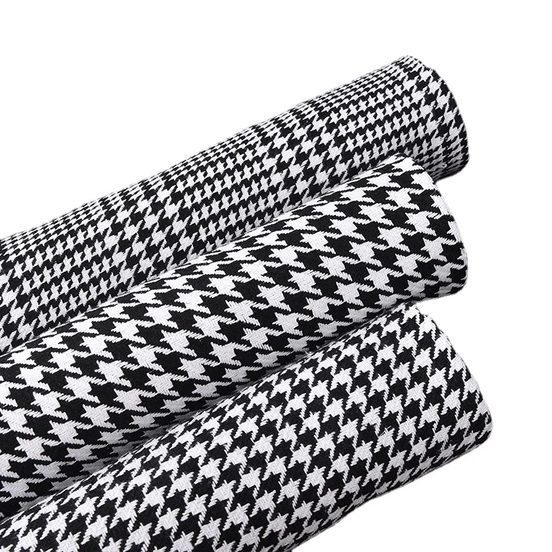 

Width 58'' check High-Grade Thickened Houndstooth Fabric By The Yard For Upholstery Sofa Clothing Material