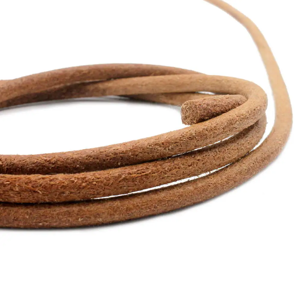 Aaazee Leather Cords Genuine Cowhide 6mm Round Strap