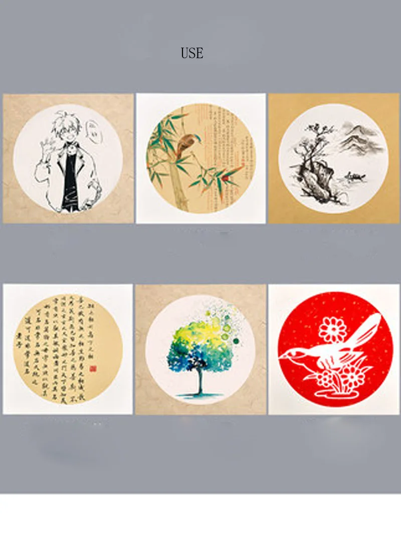 10Sheets Thicken Raw Xuan Paper Cards Chinese Calligraphy Watercolor Traditional Chinese painting Mounting Paper Cards