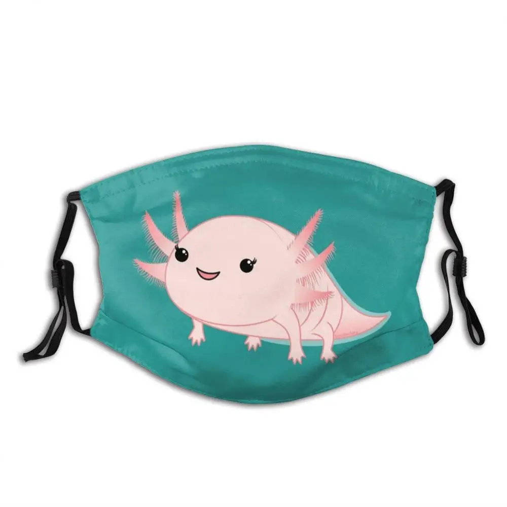 

Axolotl Baby Kawaii Funny Print Reusable Pm2.5 Filter Face Mask Vector Axolotl Baby Kawaii Cute Animal Water Ajolote Animals