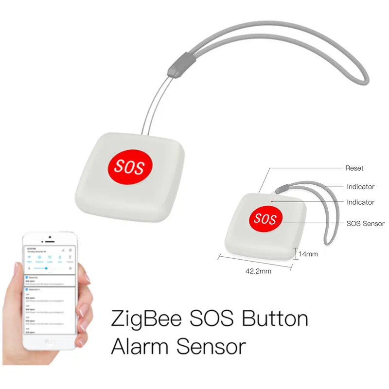 

ZigBee SOS Button Sensor Alarm Elderly Kids Alarm Waterproof Emergency Help Alarm Switch Smart Life App Remote Control