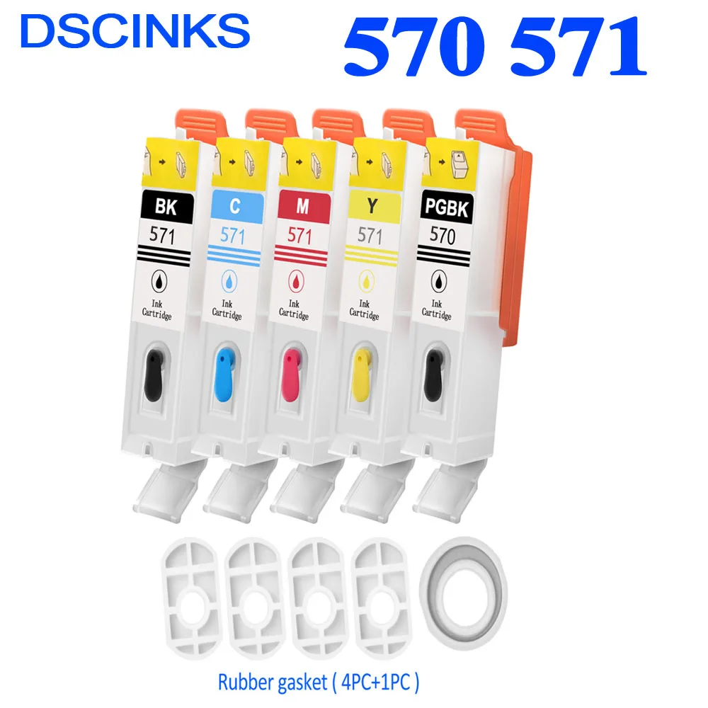 PGI-570 CLI-571 570 571 Refillable InkCartridge for Canon MG5750 MG5751 MG5752 MG5753 MG6850 MG6851 MG6852 MG6853 PGI570 CLI571