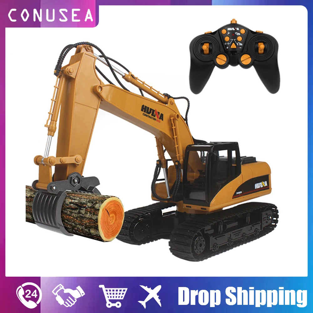 

Машинка HUINA Toy 1/14, грузовик из сплава, захват по дереву, 2,4G, 16 каналов, Радиоуправление, машинка, Инженерная машина, игрушки для мальчика