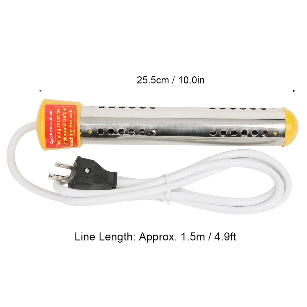 الولايات المتحدة التوصيل 110 فولت المنزلية 1500 واط الغمر سخان المياه الكهربائية التدفئة قضيب 1.5 متر كابل الغمر غلاية المياه