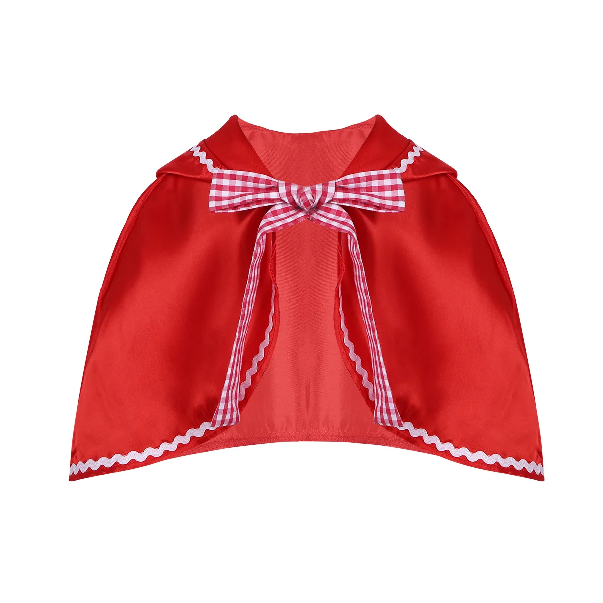 Red Kids Girls Riding Hooded Cloak Cape for Halloween Little Princess Cosplay Costume Children Carnival Party Dress Up Cape