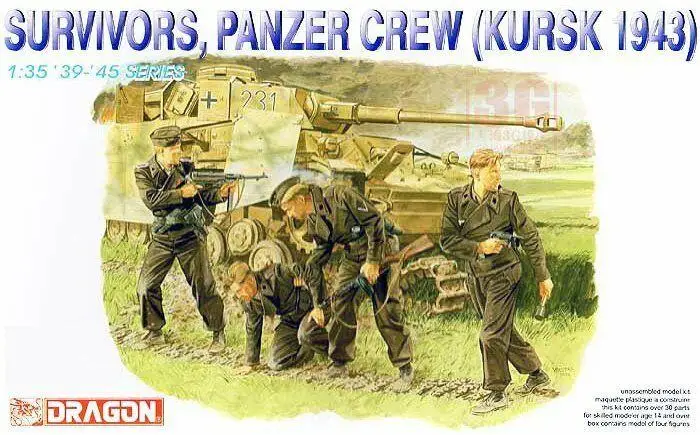 DRAGON 1/35 6129 Survivors, Panzer Crew (Kursk 1943)