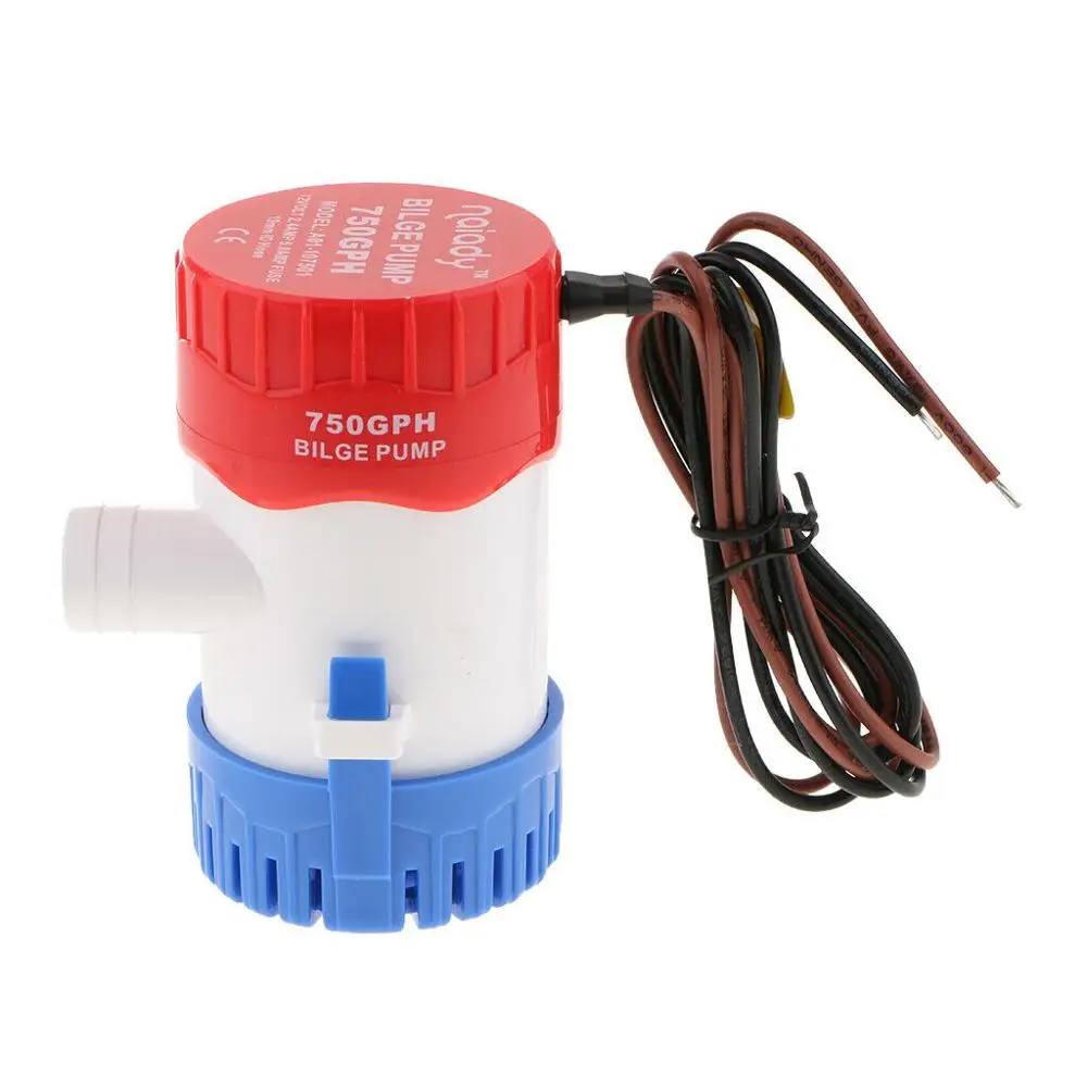 

ISURE MARINE Bilge Pump, 1100 GPH Low Noise Water Pump, 12V Waterproof Durable Easy to Install and Remove Boat Bilge Water Pump