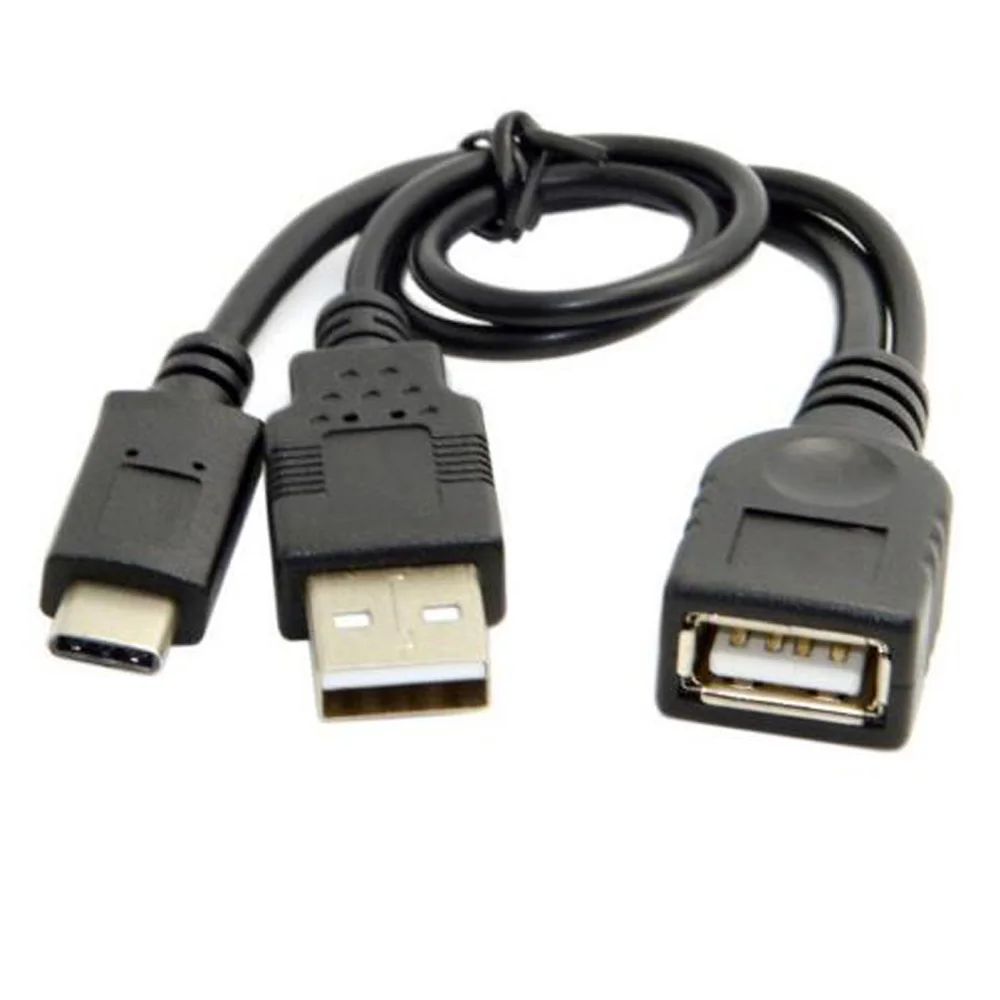 คุณภาพสูงสีดำ USB3.1 ประเภท C data line high speed Type - C ชายหญิง USB 2.0 OTG USB การเชื่อมต่อสายแหล่งจ่ายไฟ