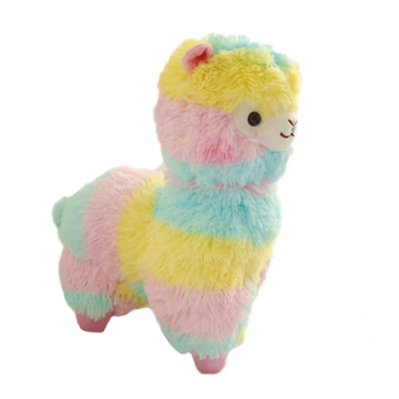 1Pcs Regenboog Alpaca Knuffel 20Cm 35Cm 50Cm Tall Poppen Kussen Voor Kinderen Hoge Kwaliteit Zacht katoen Baby Speelgoed Dieren Voor Gift