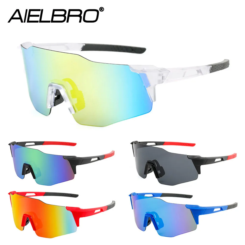 

AIELBRO Glasses Cycling Men's Sunglasses Cycling Sunglasses Mounting Glasses UV400 Cycling Eyewear Sunglasses for Men Bicycle