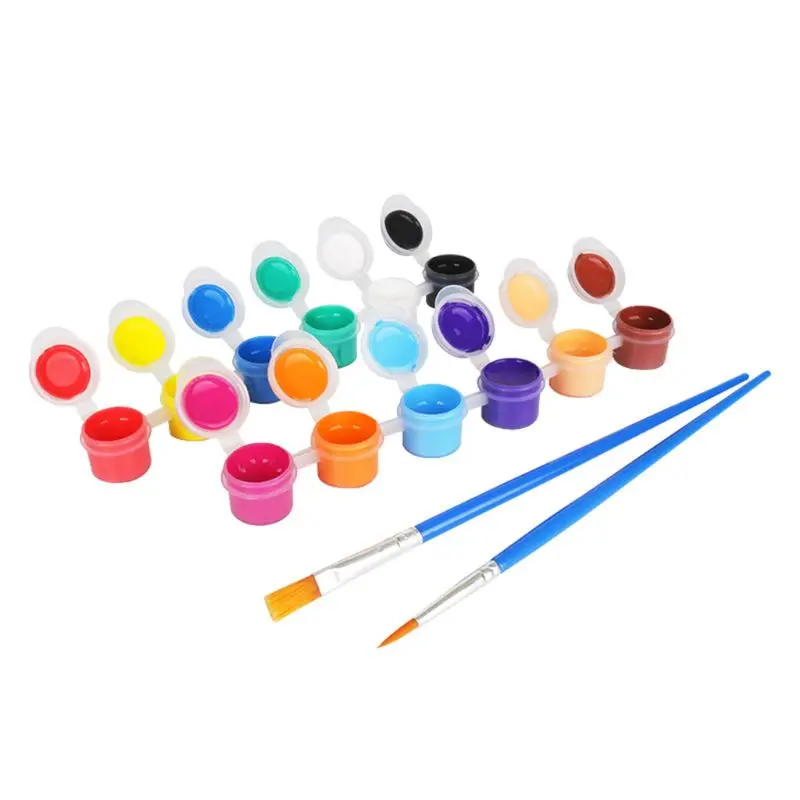 2ml 12 Vibrant Colors Washable Gouache Paint for Kids School Finger Paint For Oil Painting Nail Art Clothes Art Digital