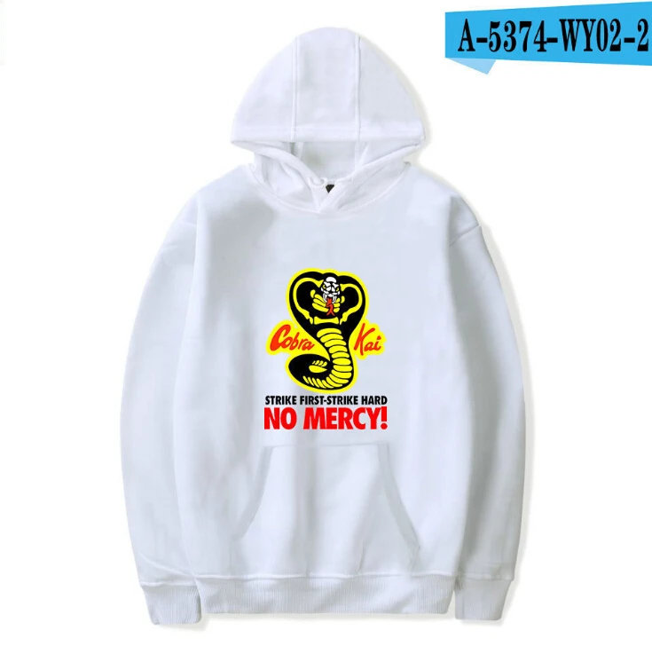 Kids Hoodies Cobra Kai Strike First Strike Hard No Mercy Hoodie Sweatshirt The Karate Kid Jacket Children Clothes