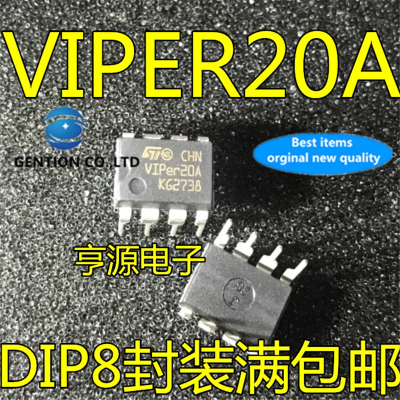 VIPER20A-chip de gestión de energía VIPER20ADIP DIP-8, en stock, 100%, nuevo y original, 5 uds.