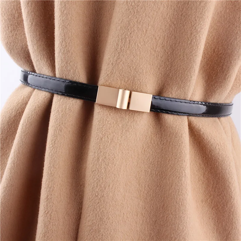 ladies adjustable leather belts for women korean black thin skinny dress Jeans fashion waist belt ceinture femme female straps