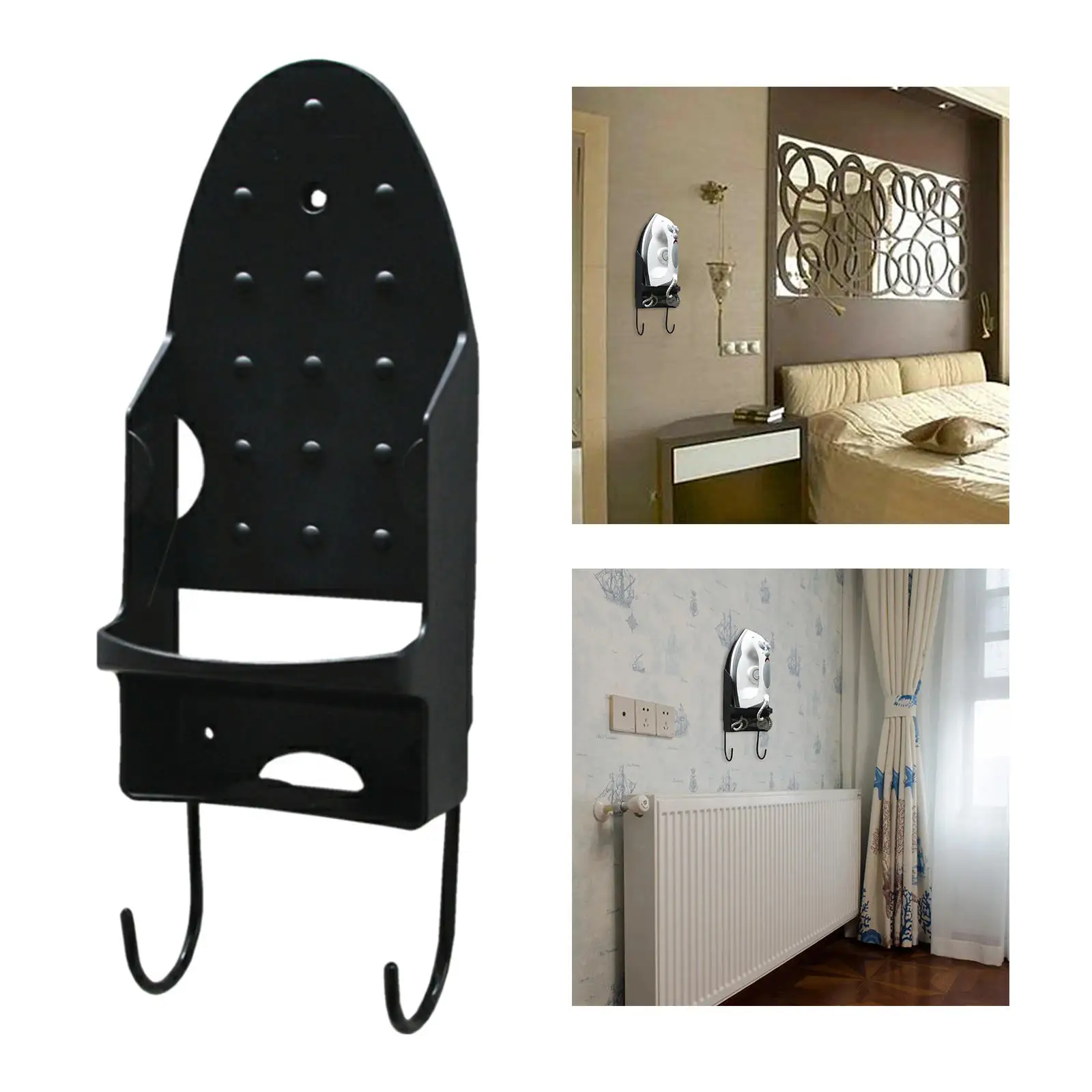 Wall Ironing Board er with Hooks Iron and Ironing Board Storage for Household Door Ironing Caddy Door Wall Mounted Iron Holder