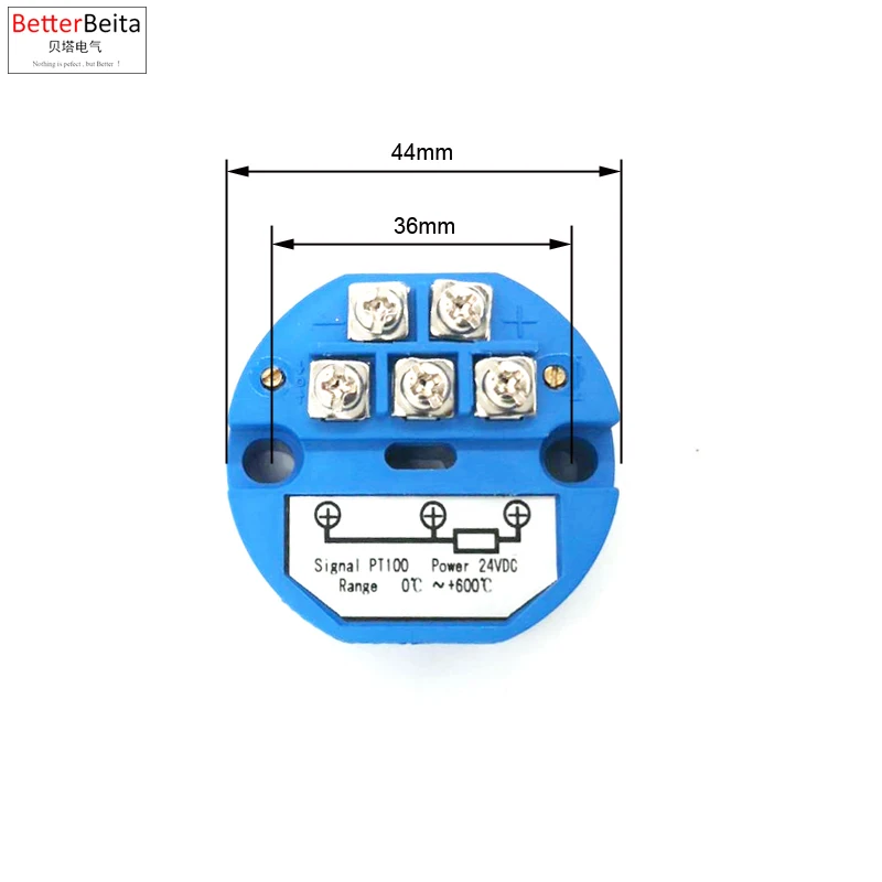 Transmisor de temperatura PT100, 0-50 °C, 0-100 °C, 0-150 °C, 0-200 °C, 0-250 °C, 0-300 °C, 0-400 °C-50 ~ + 50 °C, salida de transmisión de 4-20ma