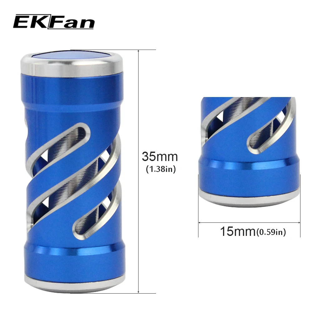 EKFan 2PC/set Aluminum Alloy Fishing Reel Handle Knob For D/S Bait Casting Reel modified parts Without bearing