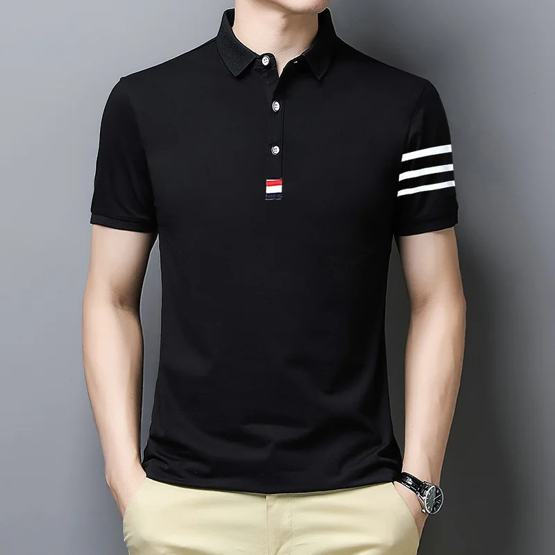 

New Summer Designer Brand Polo Shirts For Men Short Sleeve Casual All-match Business Tops Simplicity Splicing Fashions Quality