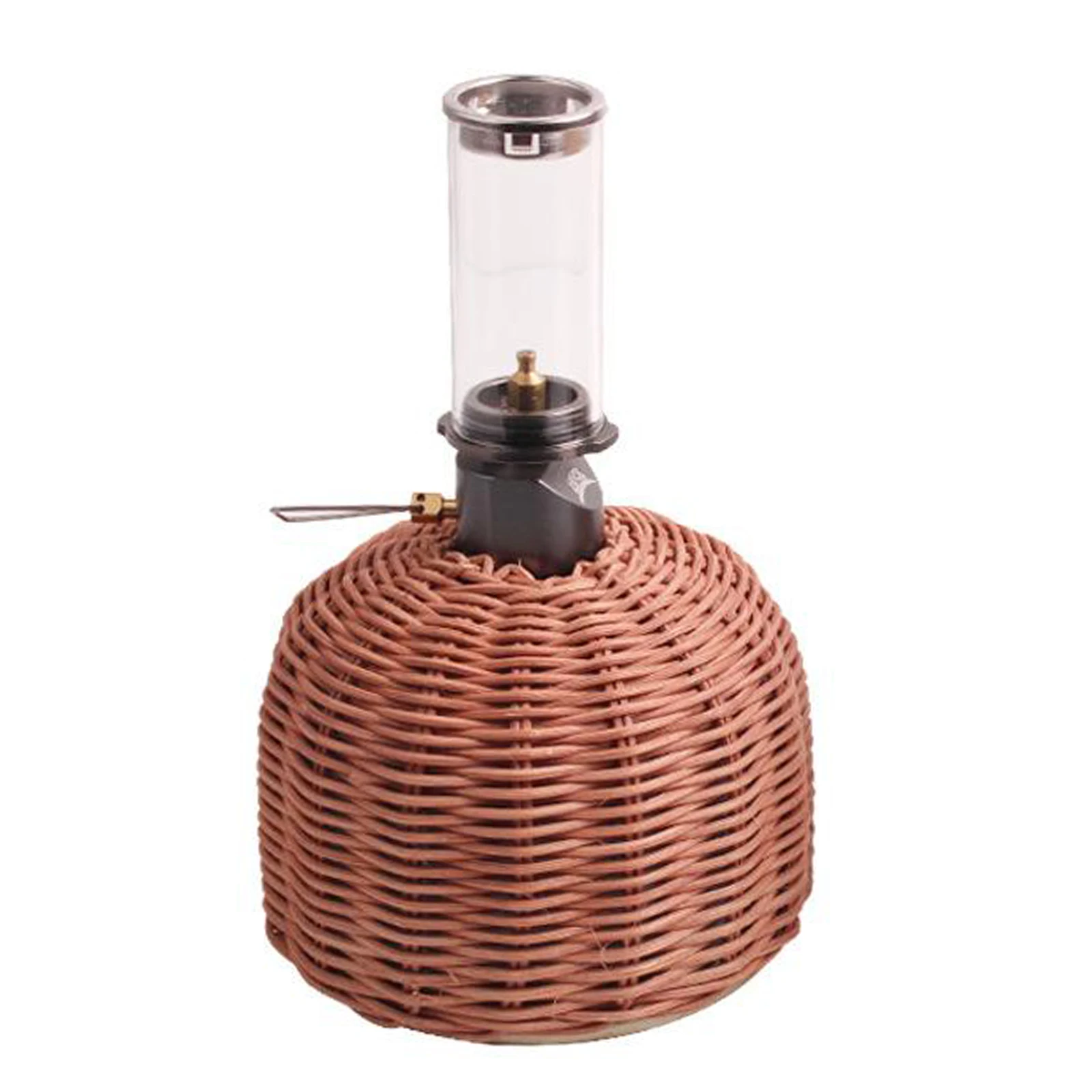 1 Piece Rattan Handmade Protective Cooking Gas Cylinder Cover Outdoor Camping Hiking Canister Storage Case