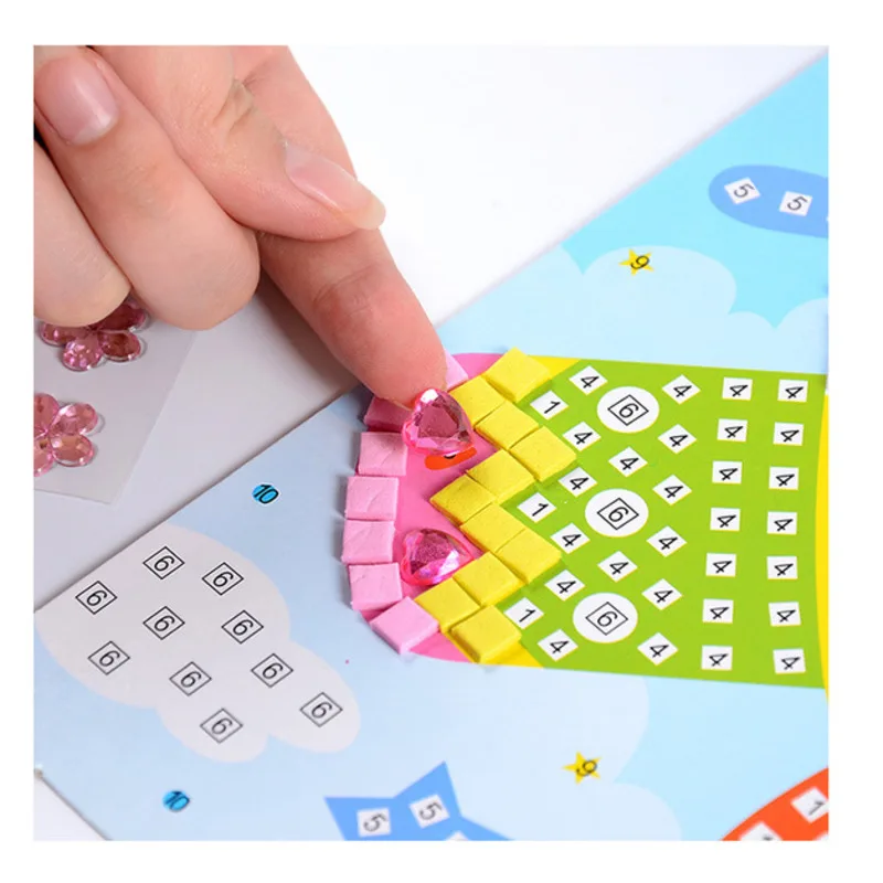 Mosaik Kristall Aufkleber Handwerk DIY Spielzeug für Kinder Kinder Diamant Malerei Kindergarten pädagogische Kunst Handwerk Mädchen Geschenk