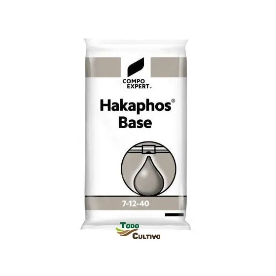 Hakaphos Base 7-12-40 + 2(MG), 25kgs sack, hydrosoluble manure for irrigation and hydroponics, recommended formula for the last maturation phase in crops with high demands citric