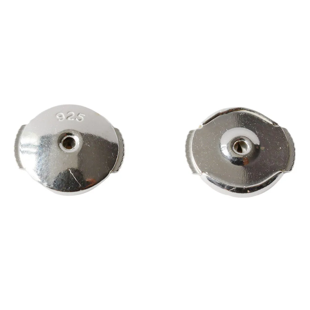 Solide. 925 Sterling Silber Locking Ohrring Rücken, Sicherheit Sichere Hypoallergen Silber Ohrring Rücken für Studs